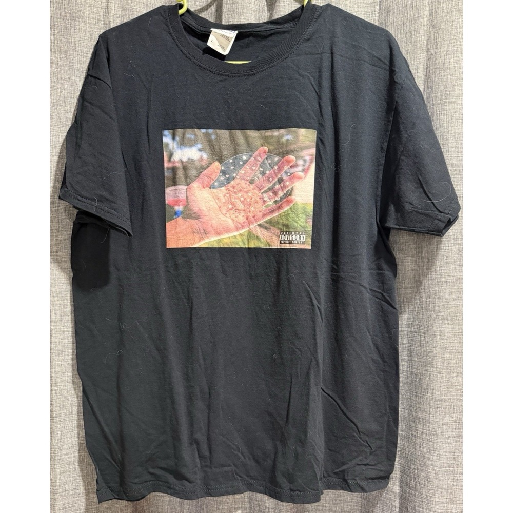 Jerzees Chance The Rapper Shirt Mens L Black The Big Day Vibes Front/Back Cotton